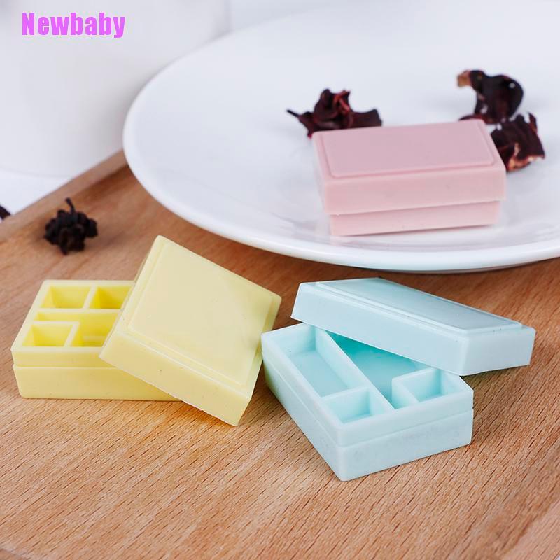 (Newbaby) Miniatur Kotak Makan Siang Bahan Plastik Untuk Rumah Boneka