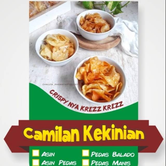 

Camilan Kekinian "Keripik Singkong" crispy nya kreeezzzz kreezzz