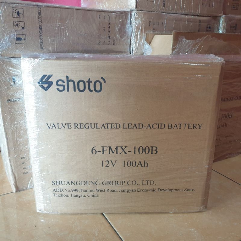 Jual Battery Aki VRLA AGM 12V 100Ah Merk Shoto Kondisi New Original