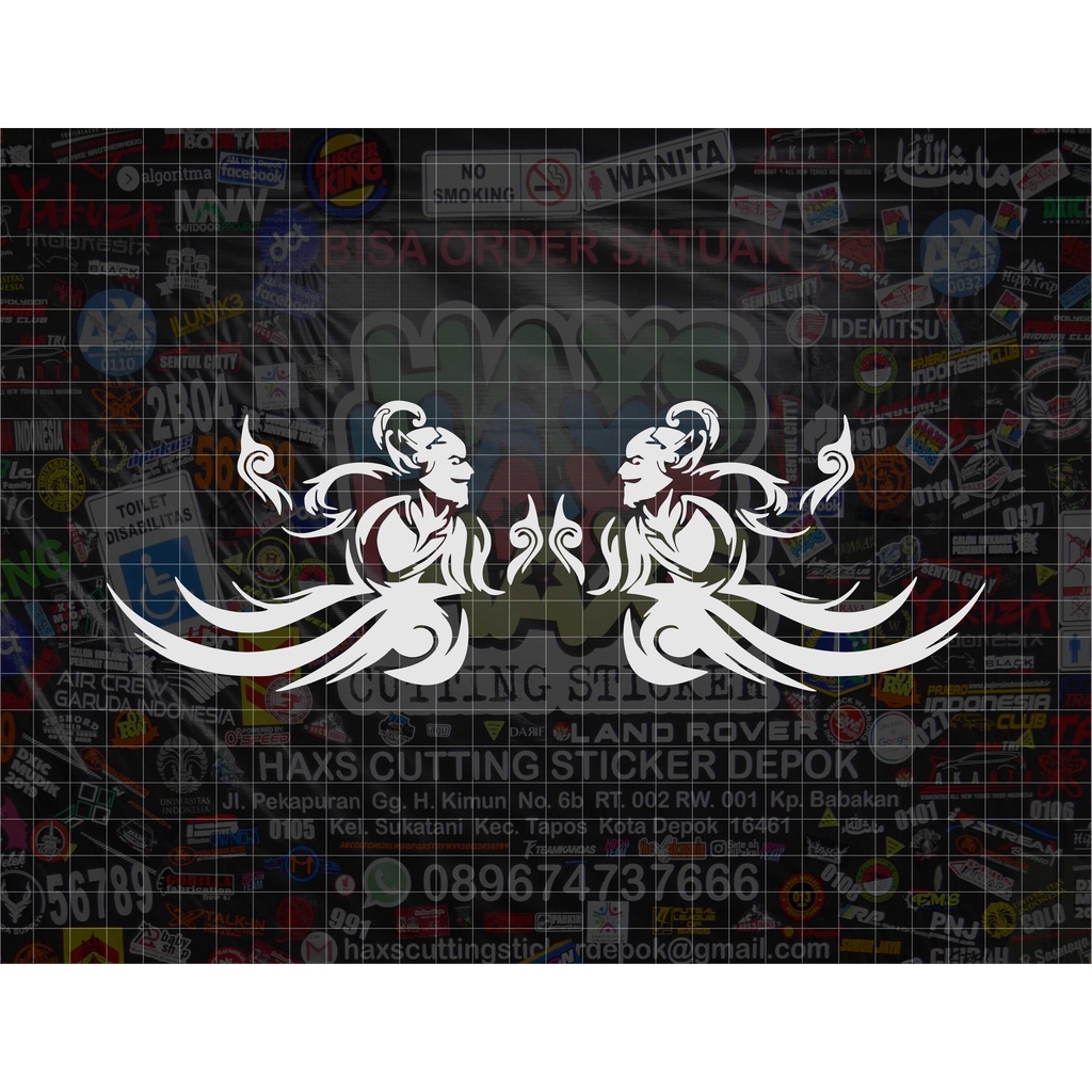 Cutting Sticker BismaniaWayang Po Haryanto Ukuran 12 Cm Mobil &amp; Motor