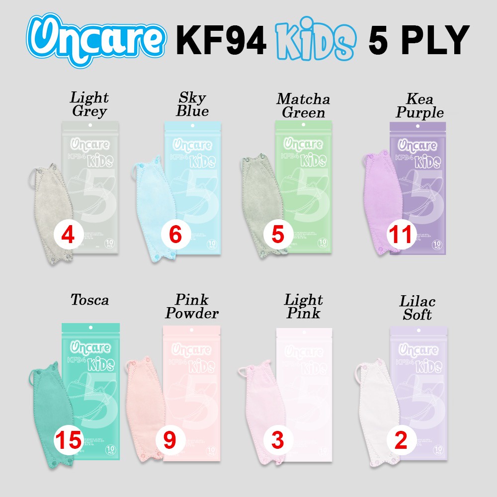 MASKER ANAK KF94 ONCARE KIDS 4 PLY 10 PCS