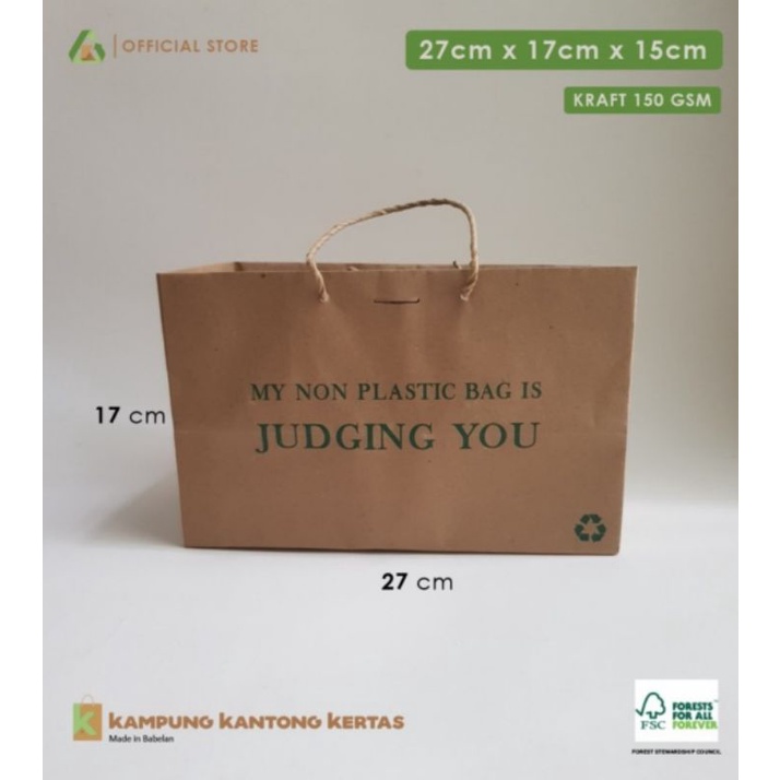 

Paper Bag Kraft 27 x 17 x 15 cm