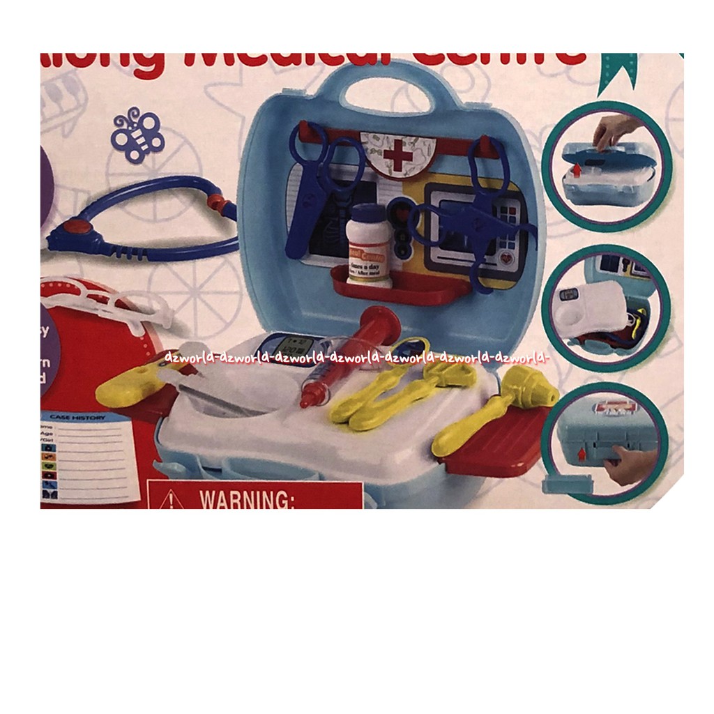 Play Go My Carry Along Medical Centre Portable Tas Mainan Anak Dokteran 20pcs