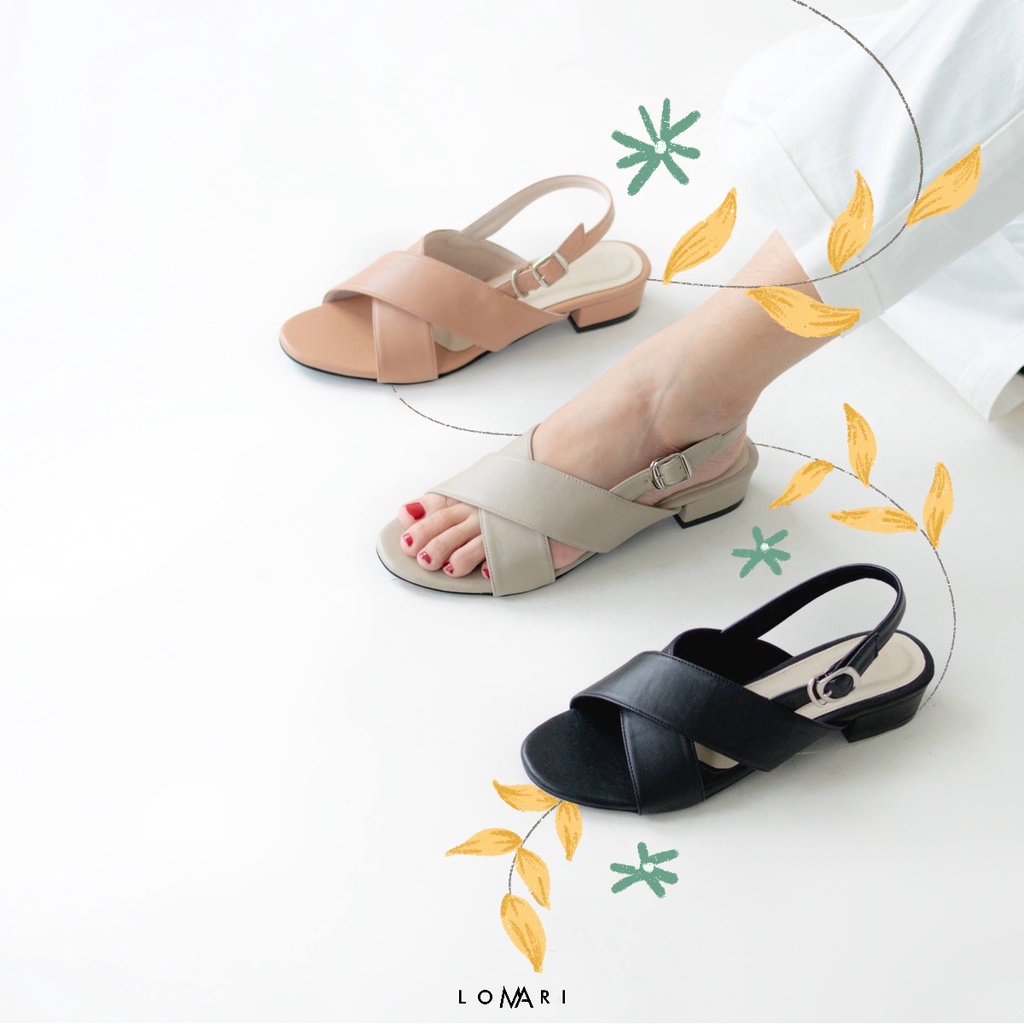 PEONY SERIES LOMARI 3CM - Sandal Heels Wanita