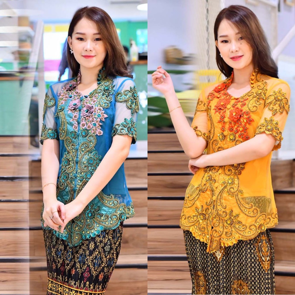 Setelan Kebaya Payet Bordir Melati Black dan Lainnya