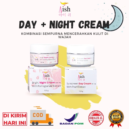 Krim Siang Dan Malam Aish Skin Care Korea Day & Night Cream 100% Original