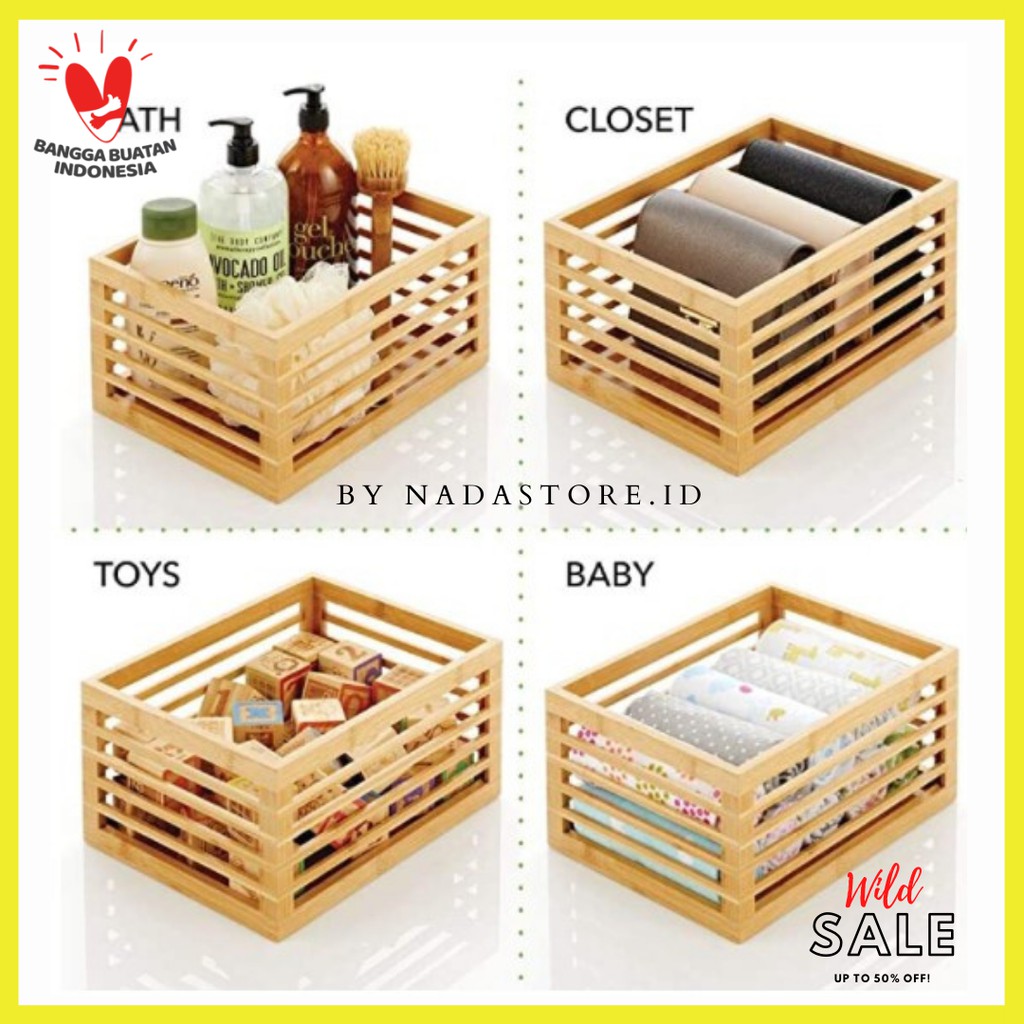 Box Storage Pine Wood / Kitchen Cabinet Pantry Organizer Bin / Eco-Friendly / Multipurpose box W006