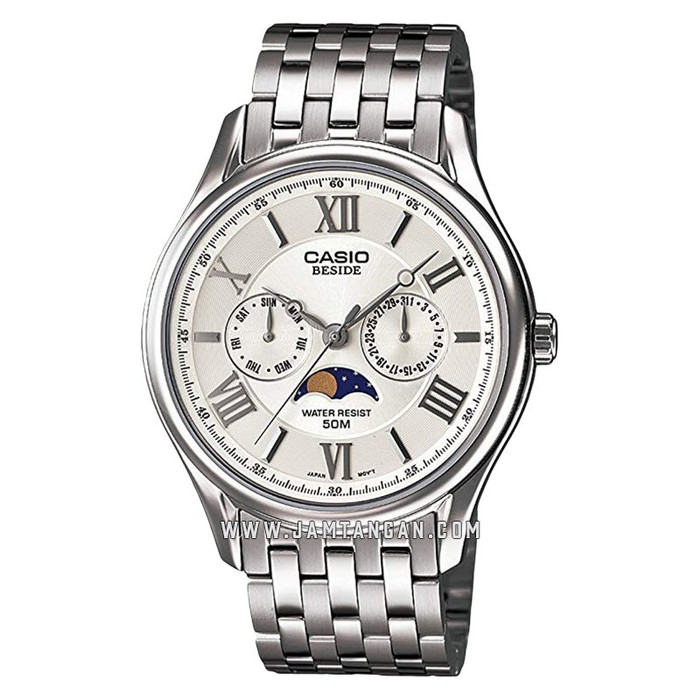 Casio BEM-312D-7AVPF Beside Men Silver Dial Stainless Steel Strap