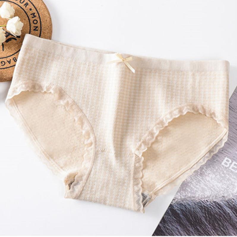 [ LINGERIE MASTER ] - (C-26) Celana Dalam Wanita Sexy Motif Pita Bahan Katun Kolor CD Cewek Daleman Fashion Korea Import-C-26 Skin