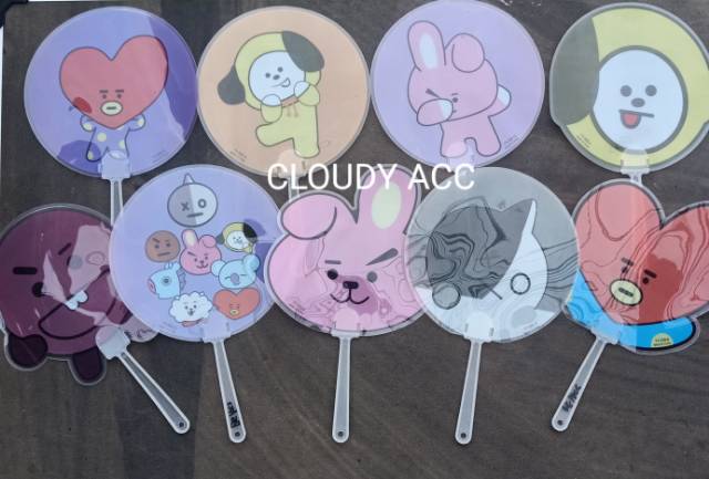 Kipas plastik BTS BT21 unik lucu karakter animasi BTS