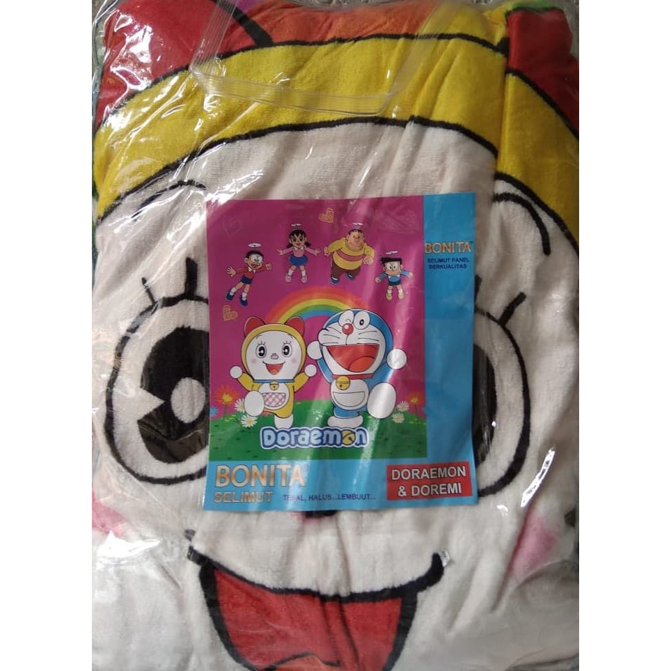 SELIMUT BONITA DORAEMON DOREMI BLANKET DOREMON PELANGI BALING BAMBU