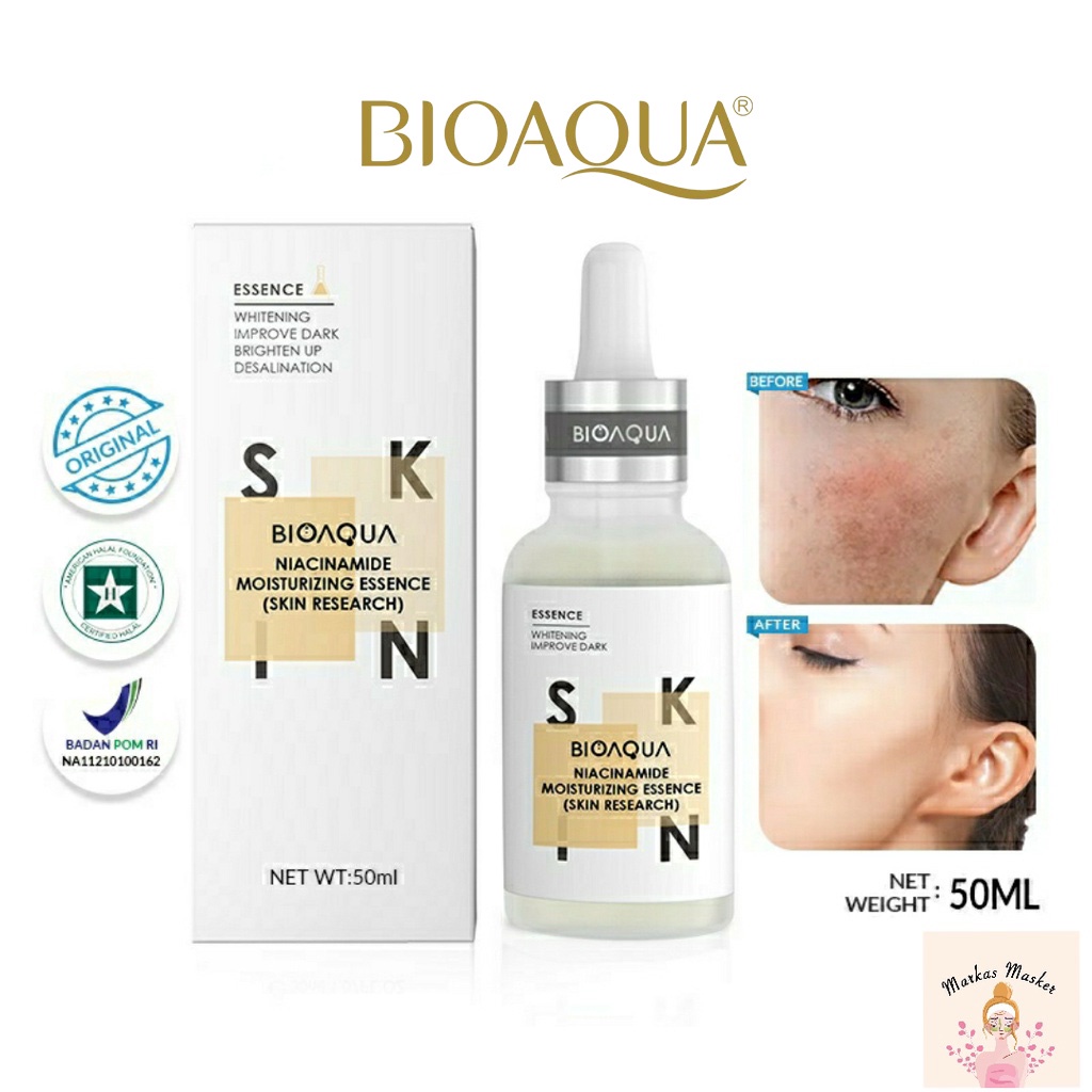 BIOAQUA Niacinamide Moisturizing Essence (Skin Research) BPOM Serum Wajah / Perawatan Wajah 30ml / 50ml