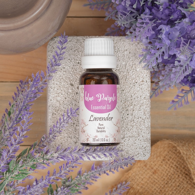 Bluepurple Essential Oil Lavender Aromatherapy Aromaterapi pengharum ruangan diffuser burner oil