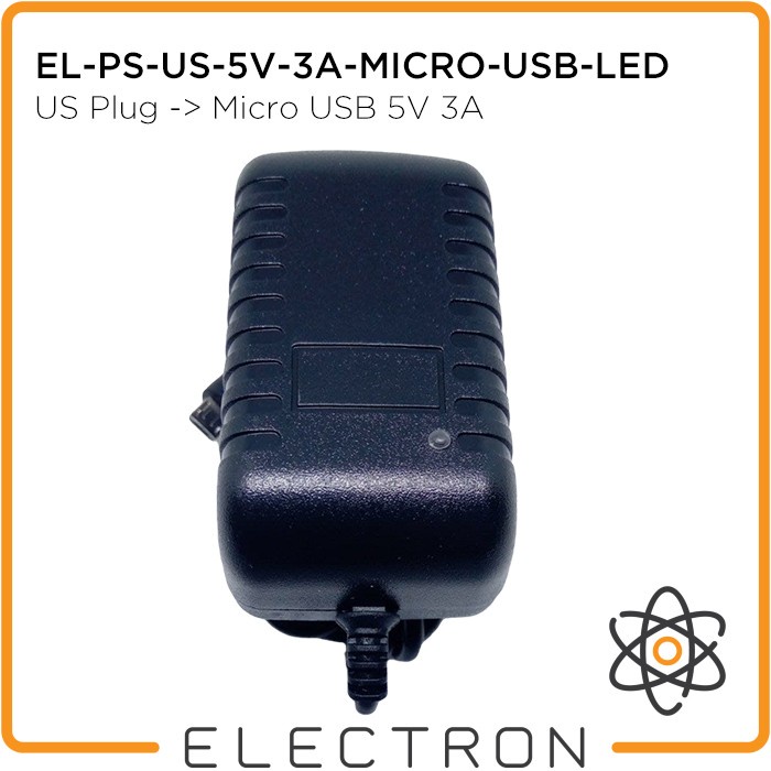 EL-PS-US-5V-3A-MICRO-USB-LED Power Supply Adaptor Charger DC 5 V 3A