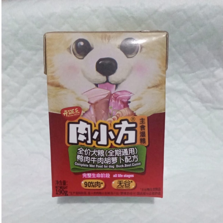 Kitchen flavor DOG duckbeef carrot makanan anjing 190gr