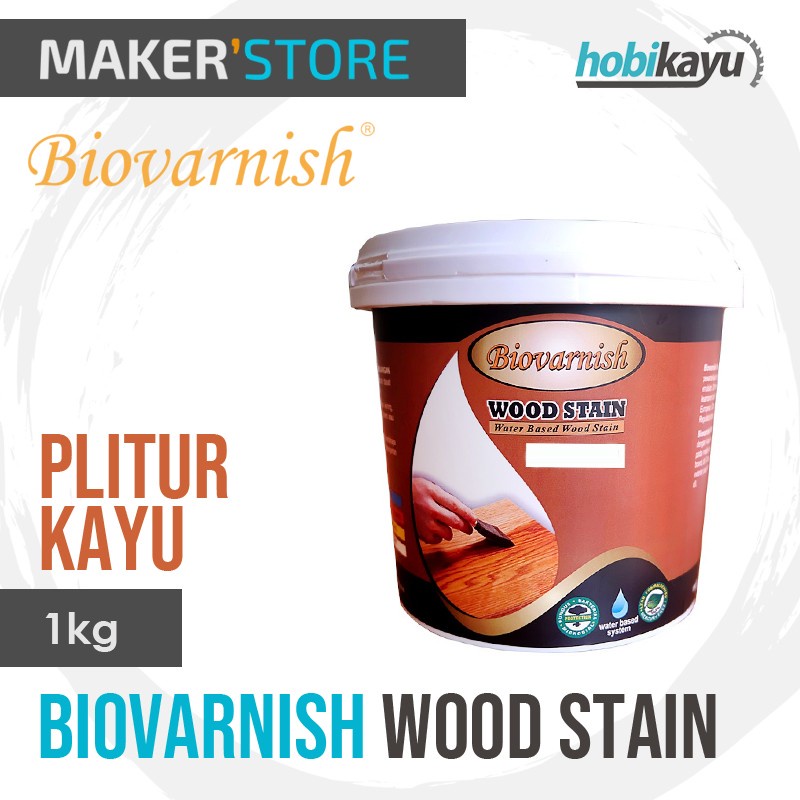 Plitur Kayu Biovarnish Wood Stain 1Kg