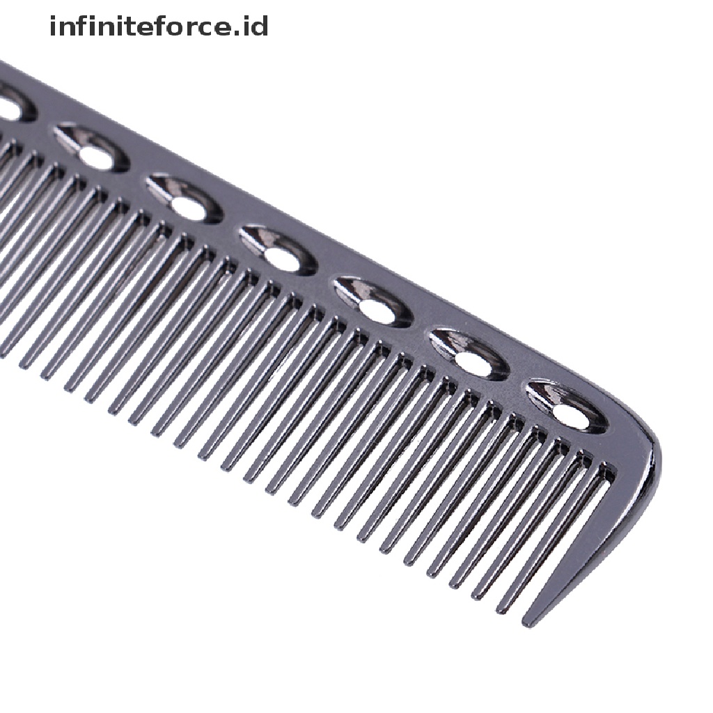 (Infiniteforce.Id) Sisir Anti Statis Bahan Aluminum Metal Untuk Salon / Barber