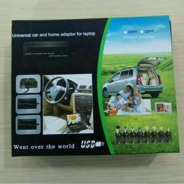 Charger Laptop adaptor universal car power inverter mobil dan pln