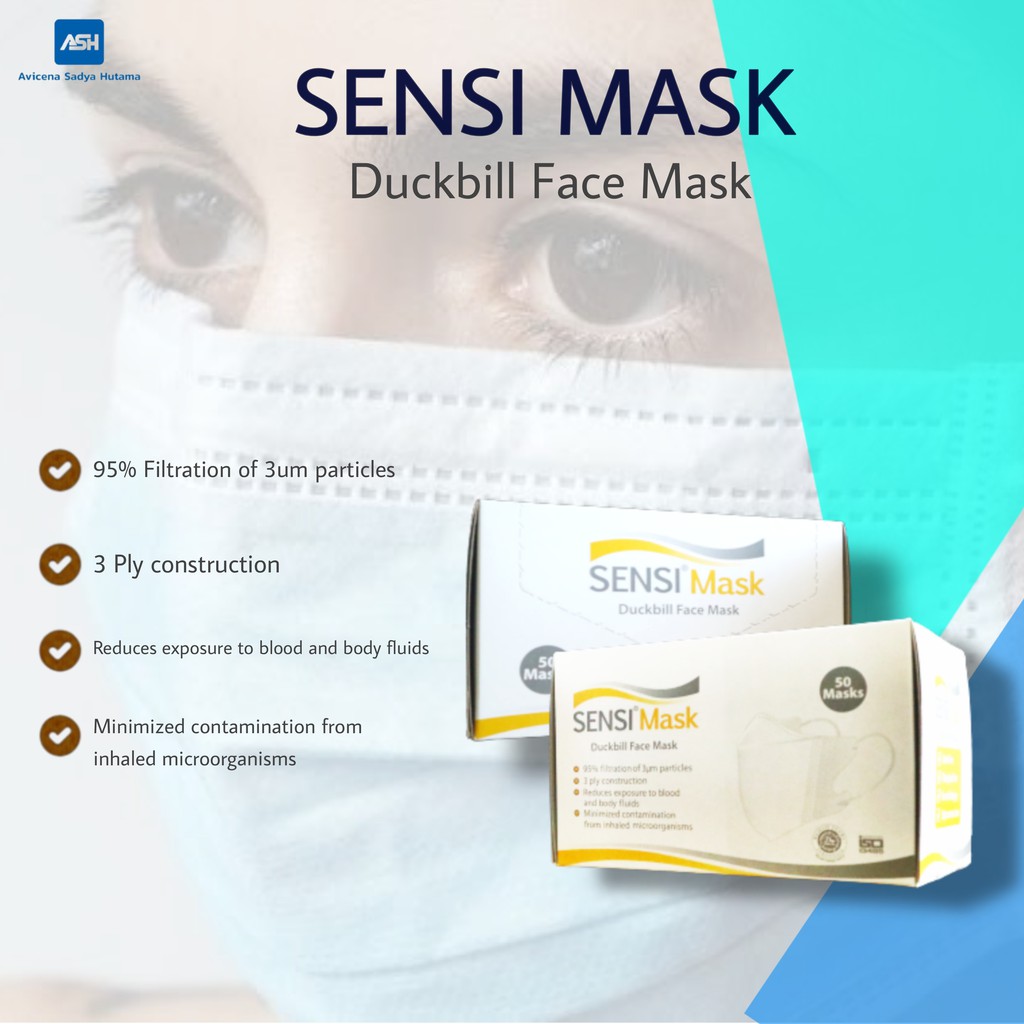 DUCKBILL SENSI FACE MASK ( MASKER PUTIH )