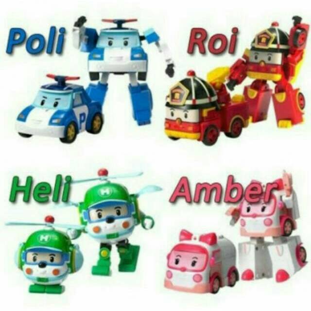 Mainan ROBOCAR POLI Bisa Mobil Robot BESAR  4 pcs 