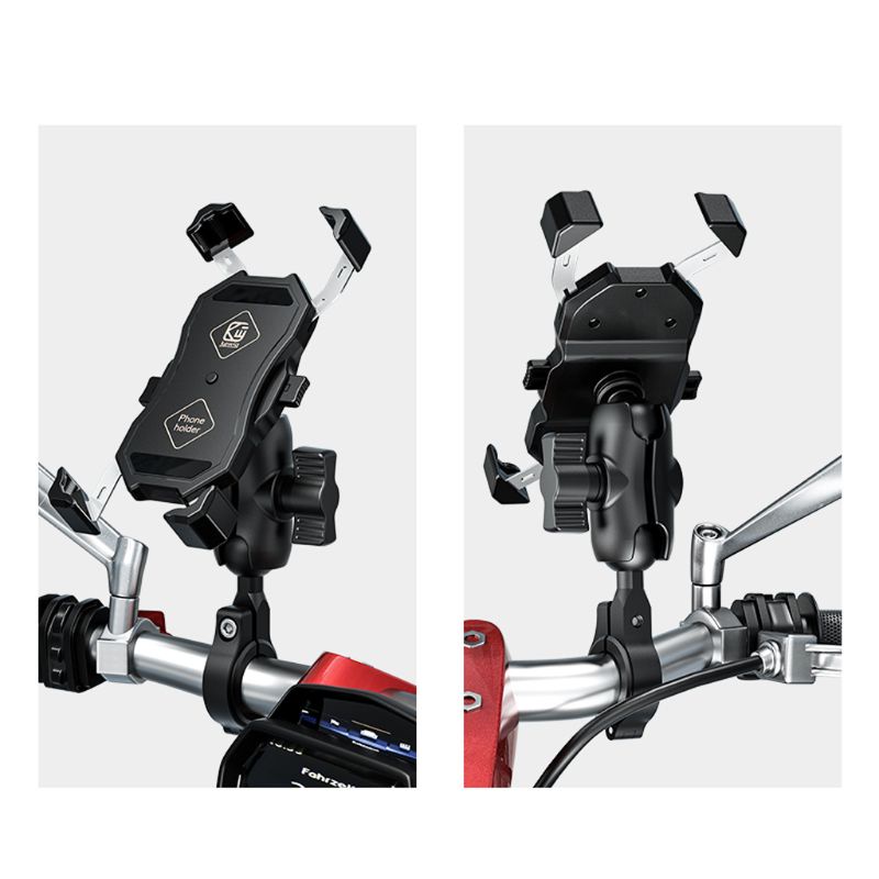 VIVI   360° Bike Motorcycle Mobile Phone Holder Cradle Clamp Mount for 4-6.5&quot; Cellphone