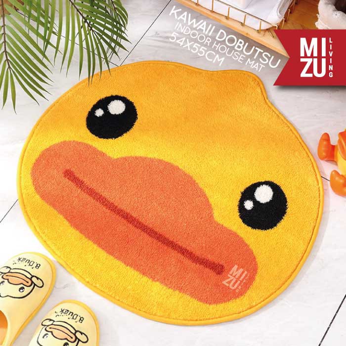 KAWAII DOBUTSU Animal Indoor House Mat Keset Bulu Rumah Kamar Mandi Serbaguna Anti-Slip Serap Air