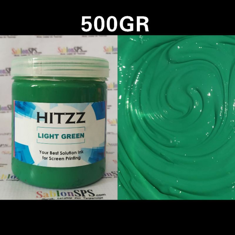 TINTA PLASTISOL LIGHT GREEN DISTRO CLOTHING HITZZ 500GR