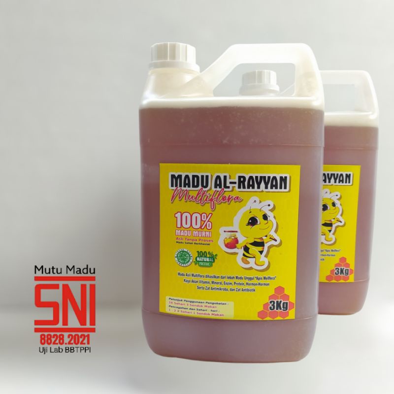 Madu Murni Raw honey 3kg | Madu Asli Madu Al-Rayyan