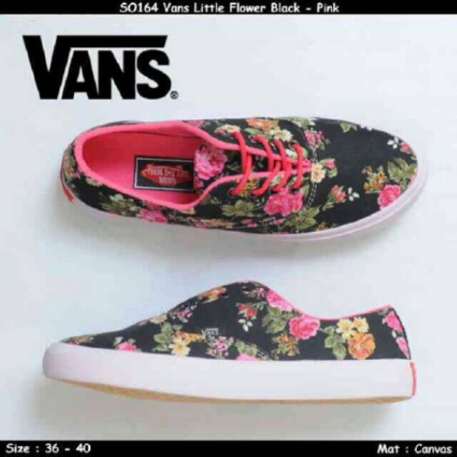 Vans Little Flower Black Pink