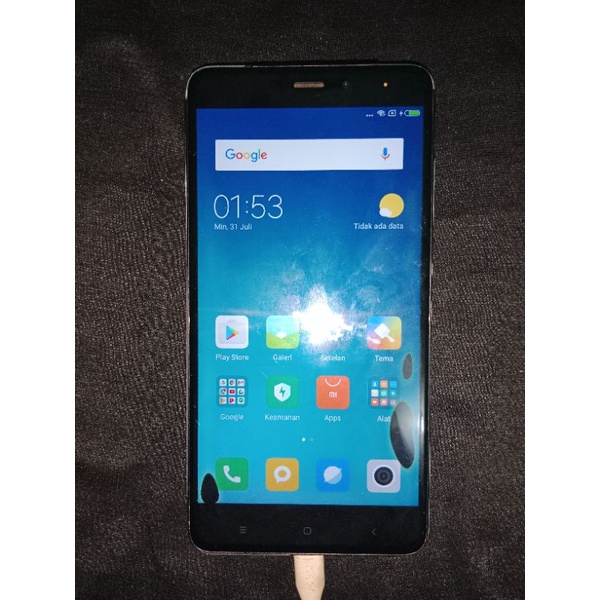 HANDPHONE ANDROID MINUS BEKAS NORMAL MODEL XIOMI REDMI NOT 4 RAM 3/32