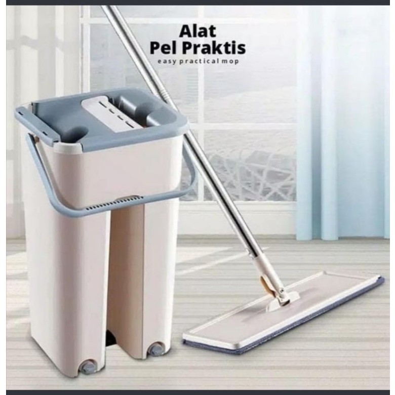 Scratch Cleaning Mop / Alat Pel Lantai / Paktis dengan Ember