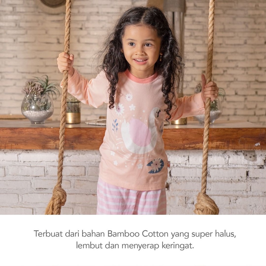 VELVET JUNIOR (1stel) Piyama Mix &amp; Match BAMBOO Cotton Stelan Baju Tidur Anak BOY dan GIRL