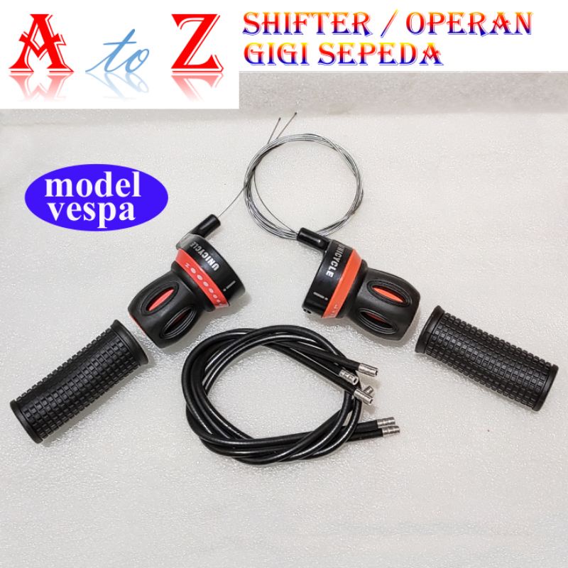 shifter model vespa (1set)/operan gigi sepeda model putar gas plintir