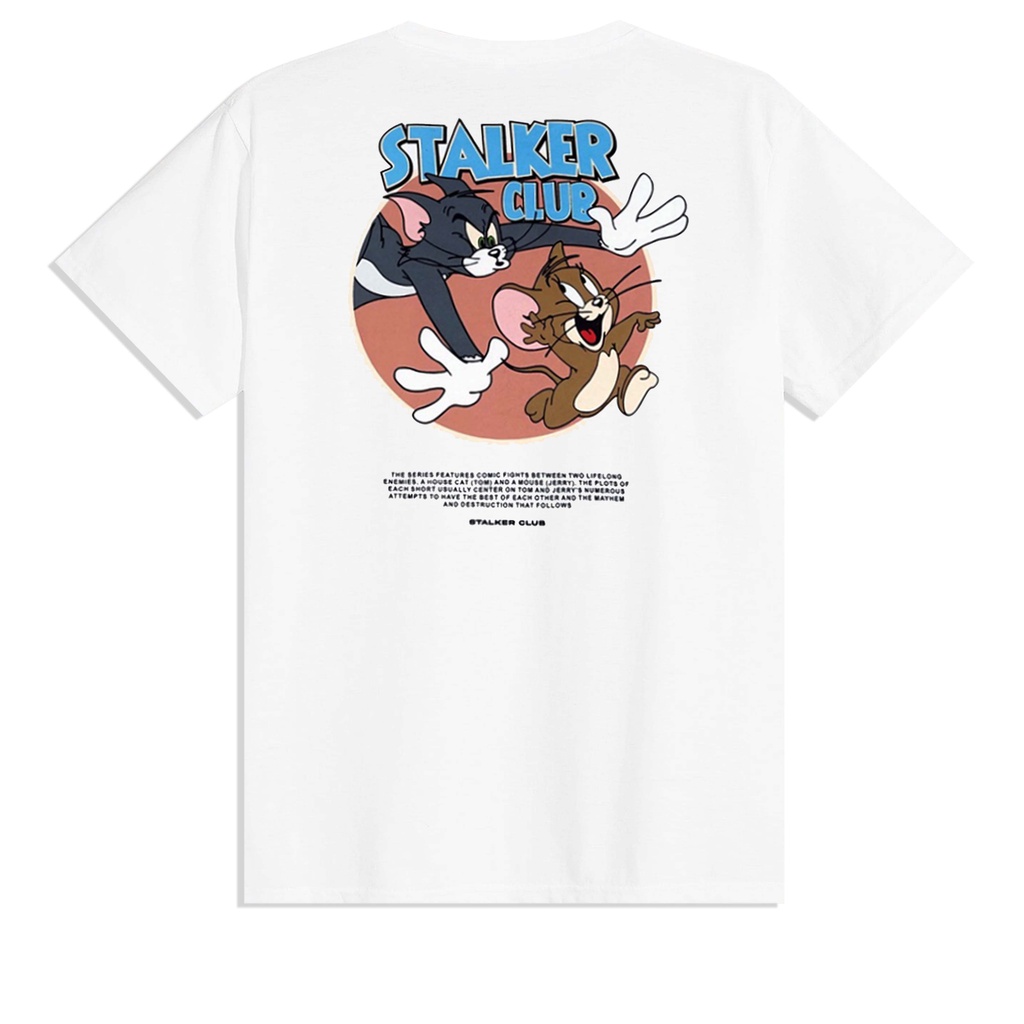 Stalker Kaos / T-Shirt - Tom &amp; Jerry Putih