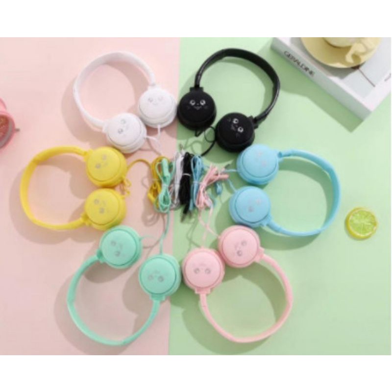 Headset Headphone Bando Universal MACARON J-18 Stereo Extra Bass