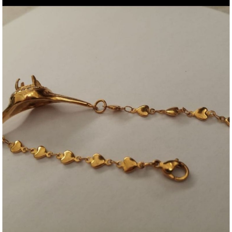 Gelang Wanita Titanium Kosongan Bisa Di Pasang Batu Akik Atau Permata