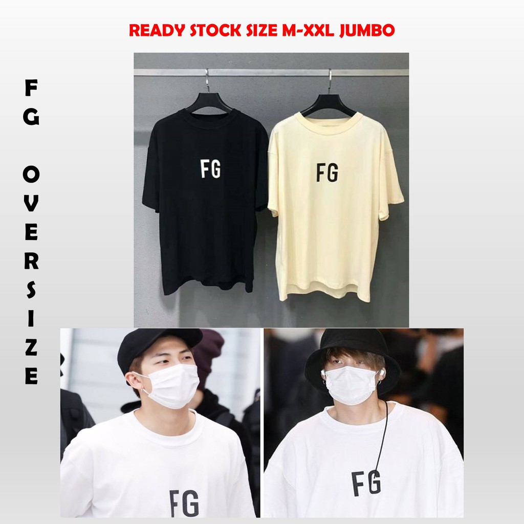  KAOS  KATUN FG SUGA BTS  HITAM PUTIH  OVERSIZE BAJU  KATUN 