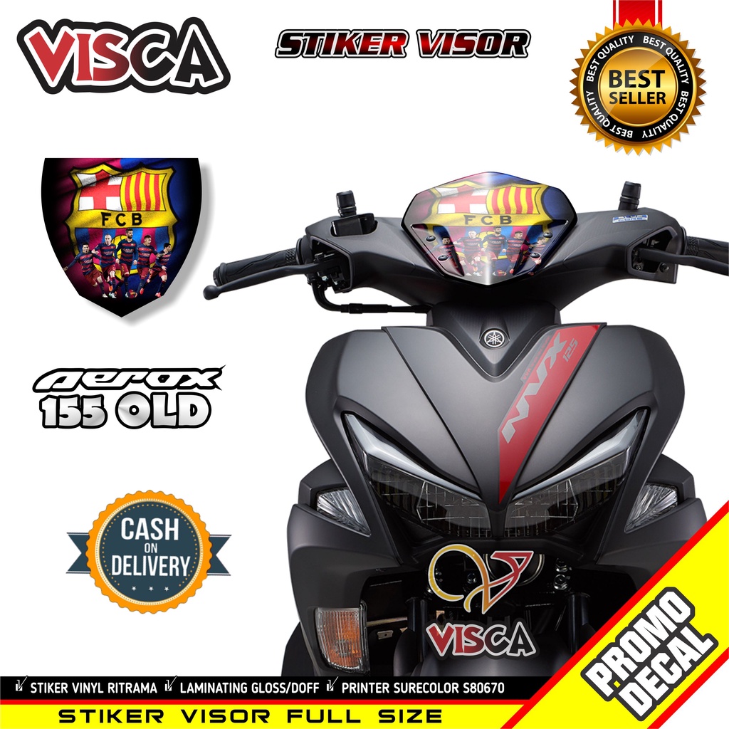 Stiker Visor Aerox 155 Visor Aerox 155 Stiker Aerox 155 Keren Stiker Visor Aerox Old Barca