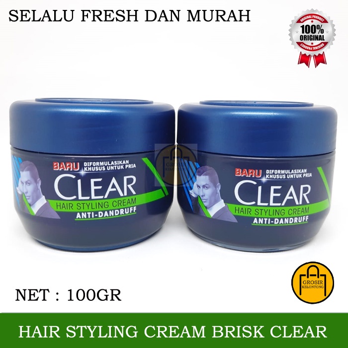 BRISK CLEAR HAIRSTYLING CREAM GEL RAMBUT