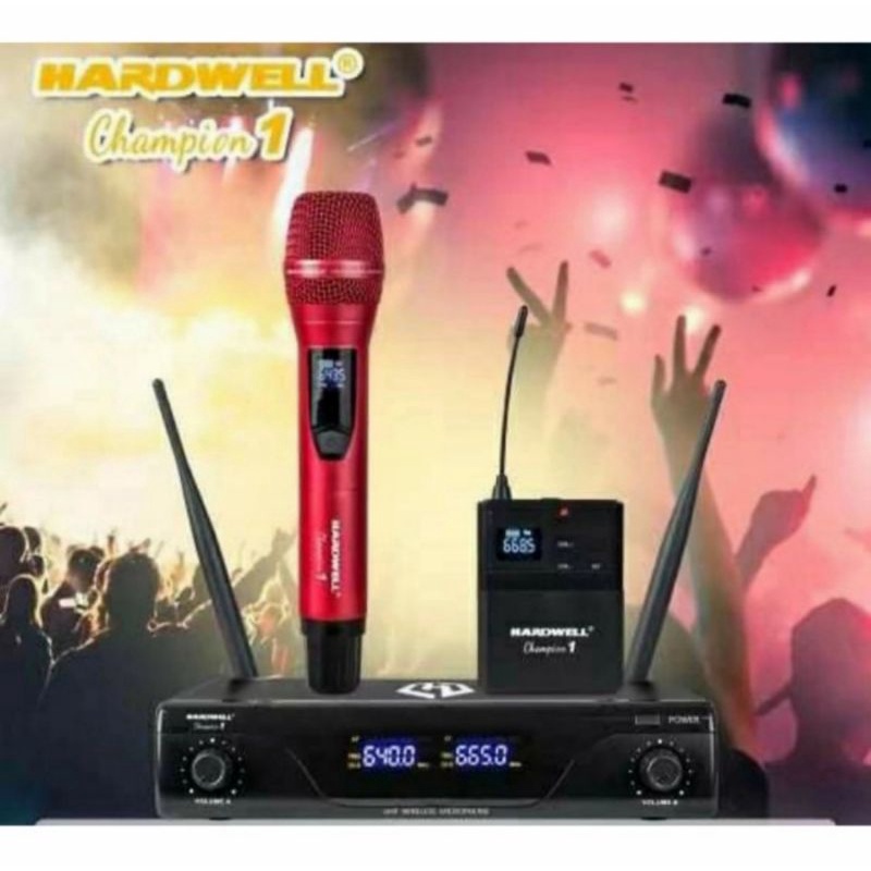 Mic Wireless Hardwell Champion 1 Handle Clip Microphone Original