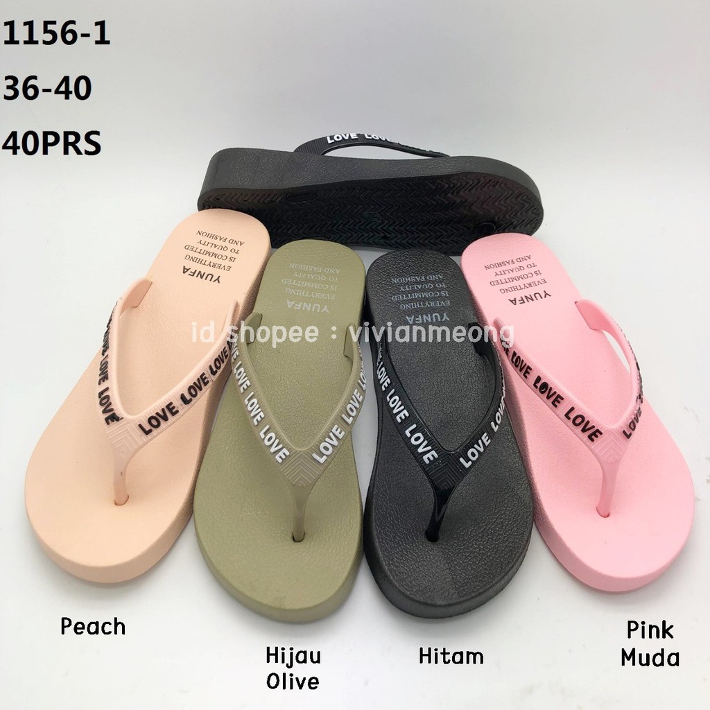 Sandal Jepit Wedges Wanita - Jelly Shoes BALANCE 1156-1