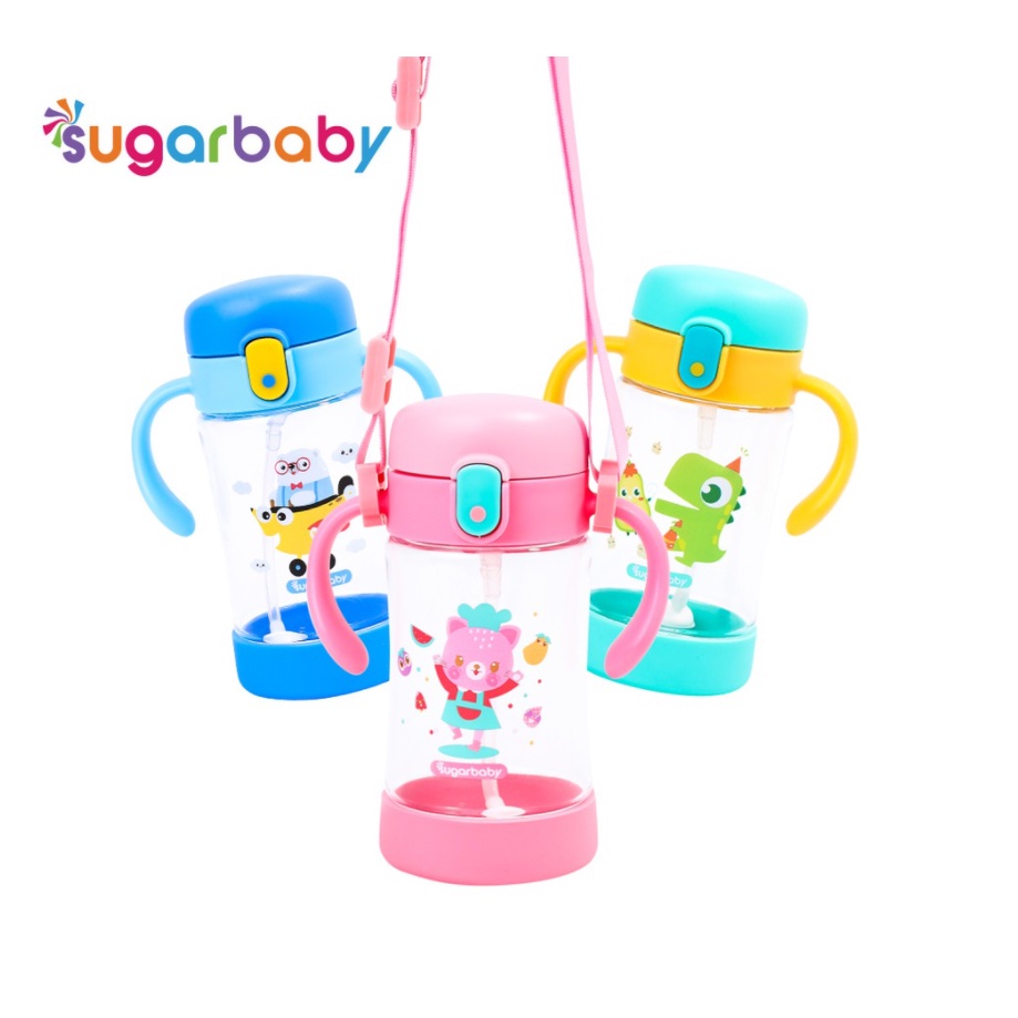 Sugarbaby Tritan Sippy Cup (350 ml) with Silicone Base + Dual Straws CBKS