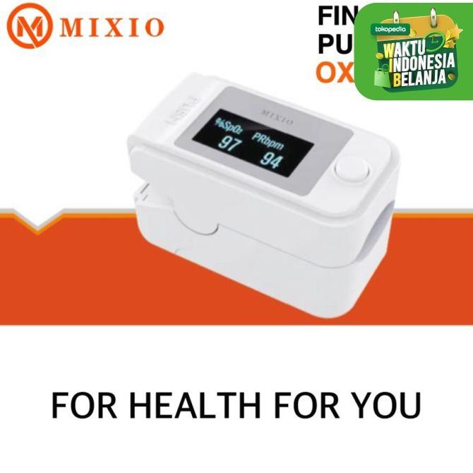 New Mixio A2 Fingertip Pulse Oximeter Sp02 Saturation Monitor Hd Oled - Mixio Hitam H1