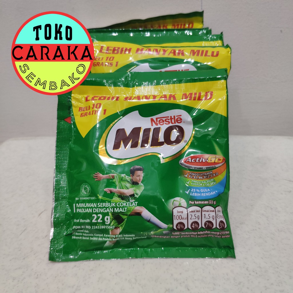 

Nestle MILO Activ Go - Minuman Serbuk Cokelat Coklat - Sachet @22g