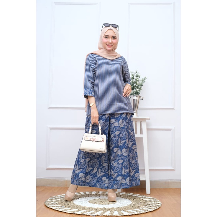 SETELAN SET KULOT BATIK WANITA KEKINIAN