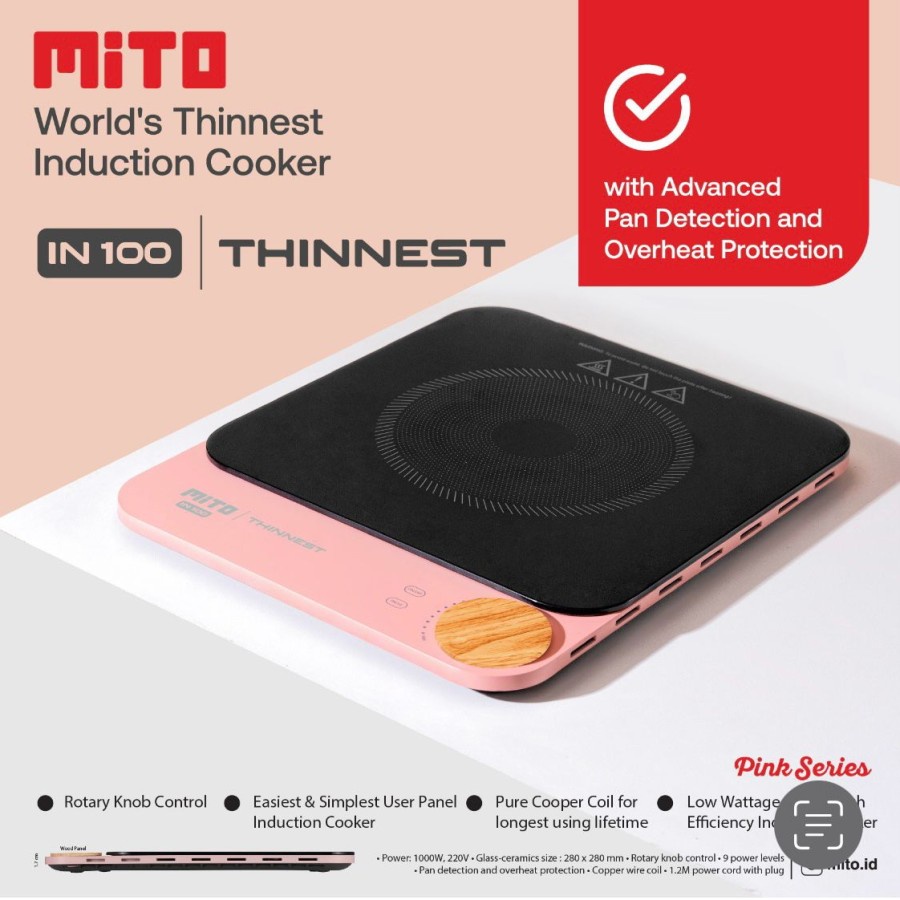 Mito Kompor Induksi IN 100 Low Watt / Kompor Listrik MITO IN100