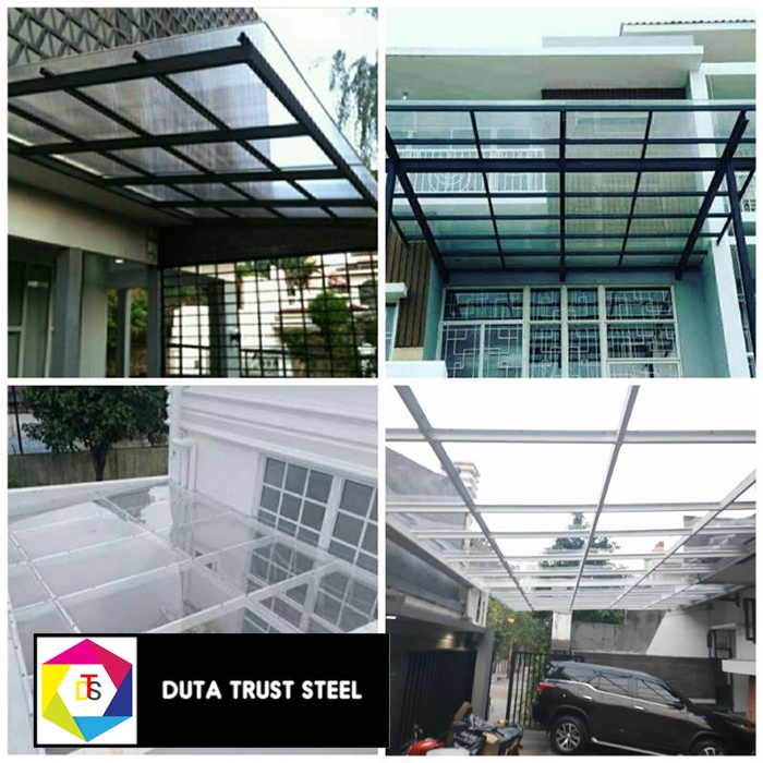KANOPI BAJA RINGAN ATAP SOLARFLAT TRANSPARAN
