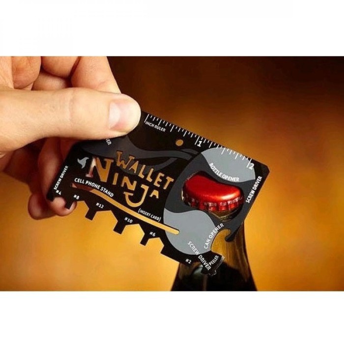 Wallet Ninja 18in1 Multi Purpose Credit Card Sized Pocket Tool