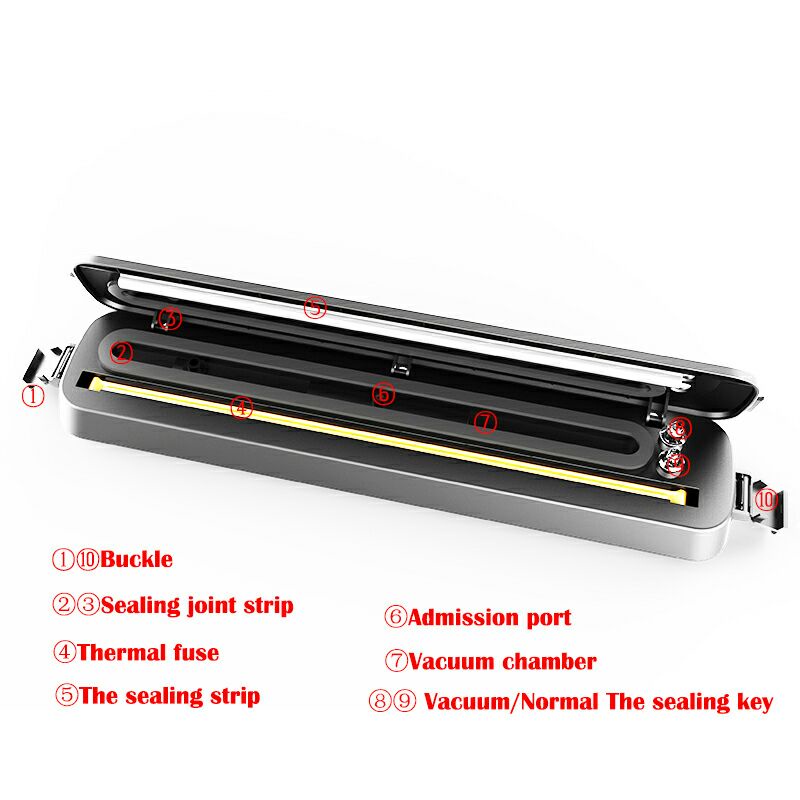 Food Vacuum Sealer Elektrik Plastik Pembungkus Makanan 240V 80W Vocory - HF002