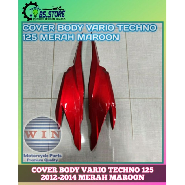 COVER BODY BELAKANG HONDA VARIO TECHNO 125 MERAH MAROON 2012 2013 2014 | COVER BODY VARIO TECHNO 125 MERAH MAROON